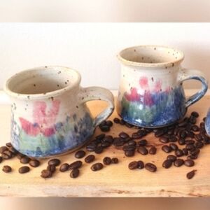Set of Two Vintage Handmade Ceramic Mugs